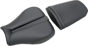 Saddlemen - Gel Channel Track Carbon Fiber Sport Seat - Black - Hayabusa - Gel-Channel Track Carbon Fiber Sport Seat  Sport - 0810-S025