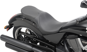 Drag Specialties - Low Profile Seat - Driver's Backrest - Smooth - Vegas - Ez Glide II Backrest Compatible Low-Profile Leather Touring Seat - 0810-1605