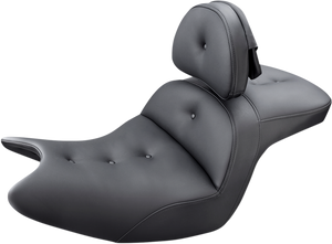 Saddlemen - Seat - Roadsofa - With Backrest - Pillow Top - Black - Roadsofa Pillow Top Seat - H18-07-181BR