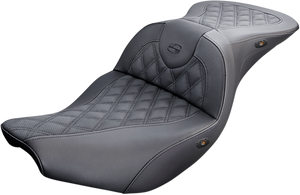 Saddlemen - Roadsofa Seat - Full Lattice Stitch - Heated - Black - Indian - Roadsofa Lattice Stitch Heated Seat - I14-07-182HCT Saddlemen - Roadsofa Seat - Full Lattice Stitch - Heated - Black - Indian - Roadsofa Lattice Stitch Heated Seat - I14-07-182HCT