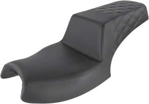 Saddlemen - Step Up Seat - Front Smooth/Rear Lattice - Black - Challenger - Step Up Seat - I20-06-173