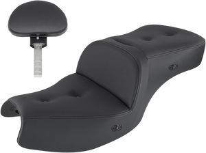 Saddlemen - Pillow-Top Heated Roadsofa Seat - With Backrest - Pillow-Top Roadsofa Heated Seat - I20-06-181BRHCT