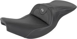 Saddlemen - Roadsofa Seat - Carbon Fiber - Without Backrest - Black - Indian - Roadsofa Carbon Fiber Seat - I14-07-185