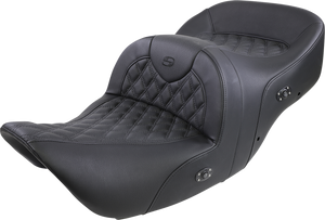 Saddlemen - Roadsofa Seat - Without Backrest - Full Lattice Stitch - Black - Heated - GL - Roadsofa Lattice Stitch Heated Seat - H01-07-182HCT Saddlemen - Roadsofa Seat - Without Backrest - Full Lattice Stitch - Black - Heated - GL - Roadsofa Lattice Stitch Heated Seat - H01-07-182HCT
