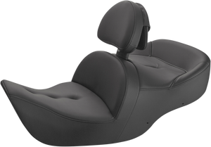 Saddlemen - Seat - Roadsofa - With Backrest - Pillow Top - Black - Roadsofa Pillow Top Seat - H01-07-181BR