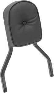 Drag Specialties - Sissy Bar Pad - Short - Pillow W/Piping - Black - Pillow Sissy Bar Pad - 0822-0301