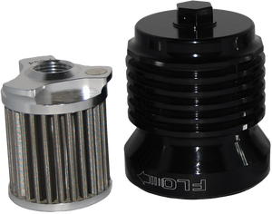 Pcracing - Flo Reusable Steel Oil Filter Hd Black - PCS4B Pcracing - Flo Reusable Steel Oil Filter Hd Black - PCS4B