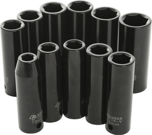Performance Tool - 11 Pc 1/2" Met Imp Skt Set Deep - M591DB Performance Tool - 11 Pc 1/2" Met Imp Skt Set Deep - M591DB