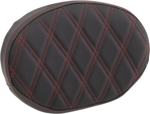 Drag Specialties - Sissy Bar Pad - Double Diamond - Red - Oval - Sissy Bar Pad  Double Diamond - 0822-0448 Drag Specialties - Sissy Bar Pad - Double Diamond - Red - Oval - Sissy Bar Pad  Double Diamond - 0822-0448