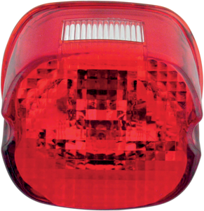 Drag Specialties - Laydown Taillight Lens - Red - Laydown Taillight Lens with Top Tag Window - 12-0402C