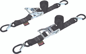 Powertye - Tie-down Ratchet Sec Hook 1.5"x6' Black Pair - 30572-S Powertye - Tie-down Ratchet Sec Hook 1.5"x6' Black Pair - 30572-S