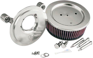 Arlen Ness - Big Sucker Stage-2 - Natural - '08-'16 FL - Big Sucker Air Filter Kit Accepts 8" Round Aftermarket Outer Covers Only - 18-511