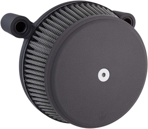 Arlen Ness - Smooth Sucker 1 - Black - Synthetic Steel - '93-'99 Evolution - Big Sucker Stage I Air Filter Kit with Synthetic Filter  Smooth - 50-337