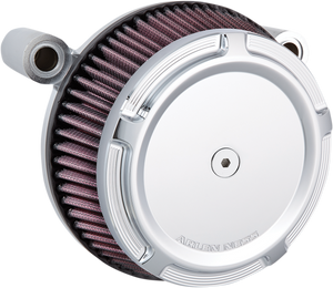 Arlen Ness - Beveled Synthetic Stage-1 Air Cleaner - Chrome - Twin Cam - Big Sucker Stage I Air Filter Kit with Synthetic Filter  Beveled - 50-846