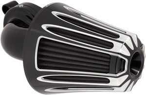 Arlen Ness - Deep-Cut Monster Air Cleaner - Black - Monster Sucker Air Cleaner Kit with Cover  Deep Cut - 81-014