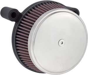 Arlen Ness - Sucker Air Cleaner - Stainless Steel - Big Sucker Stage I Air Filter Kit with Standard Filter  Brushed - 18-752