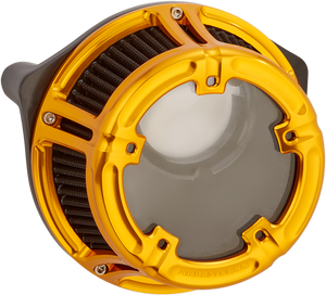 Arlen Ness - Method Air Cleaner - Gold - FLT - Method Clear Series Air Cleaner - 18-176