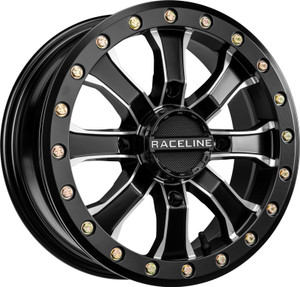 Raceline - Mamba Bdlk Wheel 15x6 4/137 5+1 (+40mm) Blk/machined - A71MB-56037-51