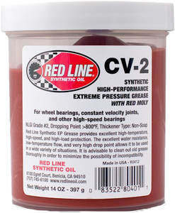 Red Line - Cv-2 Grease W/moly 14oz Jar - 80401 Red Line - Cv-2 Grease W/moly 14oz Jar - 80401