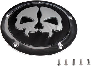 Drag Specialties - Split Skull Derby Cover - Black - Split Skull Derby Cover - 78046B