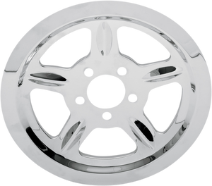 Drag Specialties - Rear Pulley Insert - XL '04-'22 - Chrome Outer Rear Pulley Insert - 302220
