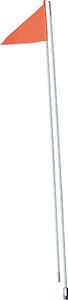 Safety - 2 Piece Fiber Pole - Straight Mount Safety Flag - #6A Safety - 2 Piece Fiber Pole - Straight Mount Safety Flag - #6A