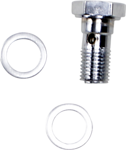 Drag Specialties - Banjo Bolt - 3/8-24 x 3/4" - Universal Chrome Steel Banjo Bolt - 107
