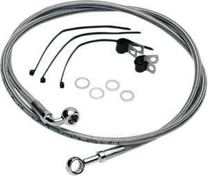 Drag Specialties - Brake Line - Front (Upper) - Stainless Steel - Stainless Steel Brake Line Kit - 640115