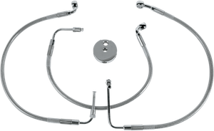 Drag Specialties - Brake Line - Front (Lower/Upper) - Stainless Steel - Stainless Steel Brake Line Kit - 640312