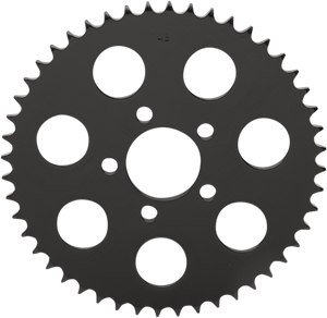 Drag Specialties - Rear Sprocket - Gloss Black - Flat - 48 Tooth - 530 Chain Conversion Rear Sprocket - 16421EB