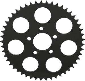 Drag Specialties - Rear Sprocket - Gloss Black - Flat - 49 Tooth - 530 Chain Conversion Rear Sprocket - 16422EB