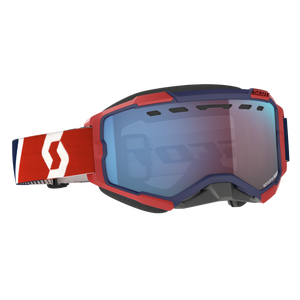 Scott - Fury Snowcross Goggle Red/ Blue Enhancer Blue Chrome - 278605-1228347