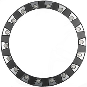 Sedona - Split 6 Replacement Bdlk Ring 14" Black/machined - SBL-14M-A72-RING-18