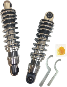 Drag Specialties Shocks - Premium Shock - Chrome - 10.5" - '91-'17 FXD - Premium 10.5" Shocks - C16-0148 Drag Specialties Shocks - Premium Shock - Chrome - 10.5" - '91-'17 FXD - Premium 10.5" Shocks - C16-0148