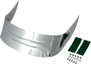 Drag Specialties - Fender Skirt - Chrome - Rear - Rear Fender Skirt  Embossed Ribs - 77131A