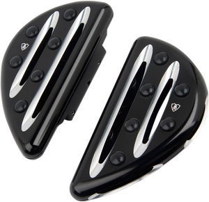 Arlen Ness - Universal Floorboards - Deep Cut - Black - Deep Cut Floorboards - 06-834