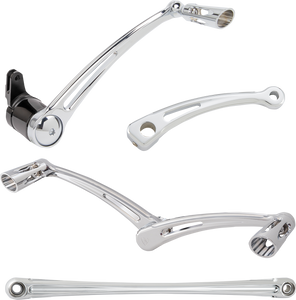 Arlen Ness - Deep Cut Foot Control Kit w/ Heel/Toe Shifter - Chrome - Deep Cut Foot Control Kits - 420-107 Arlen Ness - Deep Cut Foot Control Kit w/ Heel/Toe Shifter - Chrome - Deep Cut Foot Control Kits - 420-107