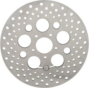 Drag Specialties - Front Rotor - 11.8" - Stainless Steel Drilled Brake Rotor - B06-0188AS