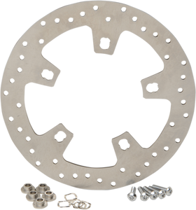 Drag Specialties - Front Rotor - 11.8" - Stainless Steel Drilled Brake Rotor - B06-0194AS