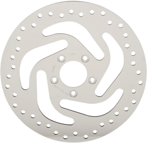 Drag Specialties - Drilled Brake Rotor - Front - 11.8" - Softail/Sporster - Polished Stainless Steel Drilled Brake Rotor - B06-0195ASP