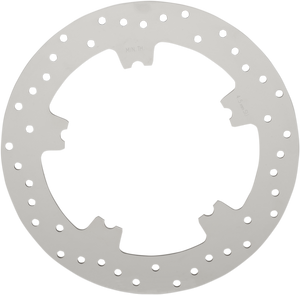 Drag Specialties - Drilled Brake Rotor - Front - 11.8" - Dyna/V-Rod - Polished Stainless Steel Drilled Brake Rotor - B06-0198ASP