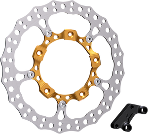 Arlen Ness - Rotor 14" - Front Right - Gold - Big Brake 14" Full Floating Brake Rotor Kit - 300-006