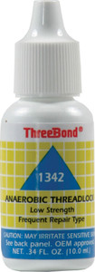 Threebond - Low Strength Thread Lock 10ml - 1342AT002 Threebond - Low Strength Thread Lock 10ml - 1342AT002