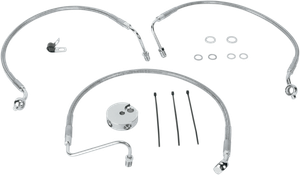 Drag Specialties - Brake Line - Front (Lower/Upper) - Stainless Steel - Stainless Steel Brake Line Kit - 660510