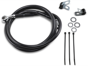 Drag Specialties - Brake Line - Front - Black - +8" - Extended Length Black Vinyl Brake Line Kit - 640113-8BLK Drag Specialties - Brake Line - Front - Black - +8" - Extended Length Black Vinyl Brake Line Kit - 640113-8BLK