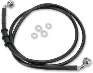 Drag Specialties - Brake Line - Front - Black - +6" - '10-'15 FXDWG - Extended Length Black Vinyl Brake Line Kit - 660323-6BLK
