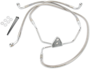 Drag Specialties - Brake Line - Front - +10" - Touring - Stainless Steel - Extended Length Stainless Steel Brake Line Kit - 660411-10