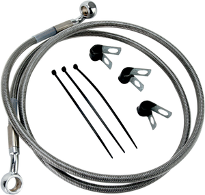 Drag Specialties - Brake Line - Front - +2" - Stainless Steel - Extended Length Stainless Steel Brake Line Kit - 660214-2