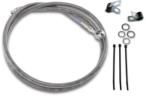 Drag Specialties - Brake Line - Front - +8" - Stainless Steel - Extended Length Stainless Steel Brake Line Kit - 640113-8