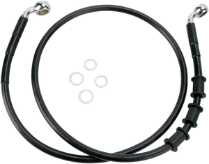 Drag Specialties - Brake Line - Front - Black - +2" - Extended Length Black Vinyl Brake Line Kit - 680219-2BLK
